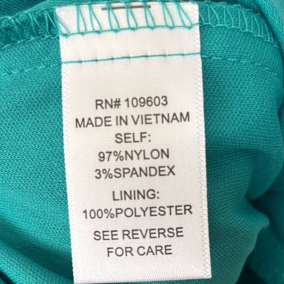 Teal Lace boho Midi Dress by Rabbit Rabbit Rabbit size 4 medium - Picture 4 of 8